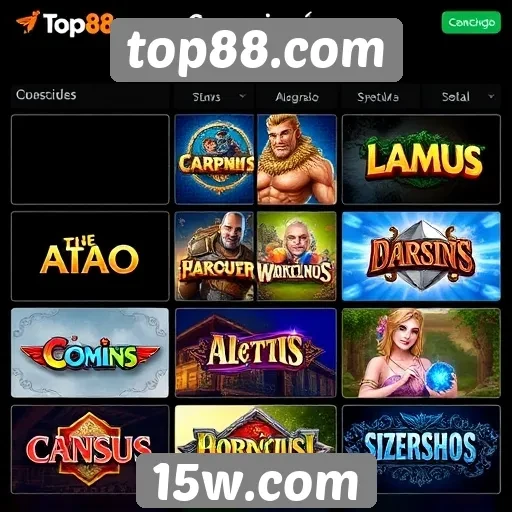 Comparação de jogos populares disponíveis no top88.com